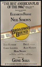 Broadway Bound - Elizabeth Franz - Theater Window Card Poster 14x22