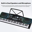 Full Size 61-Key Beginner Keyboard Piano Complete Starter Kit with Music Stand