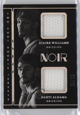 2021 Panini Noir Two-Shot Rookie Jerseys 39/99 Santi Aldama Ziaire Williams 3u4
