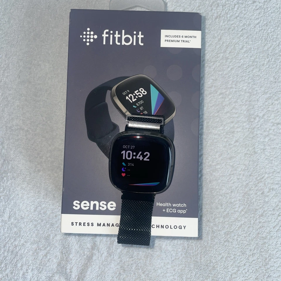 Fitbit Sense Activity Tracker - Carbon/Graphite Stainless Steel *FULLY WORKING* - Image 2 of 4