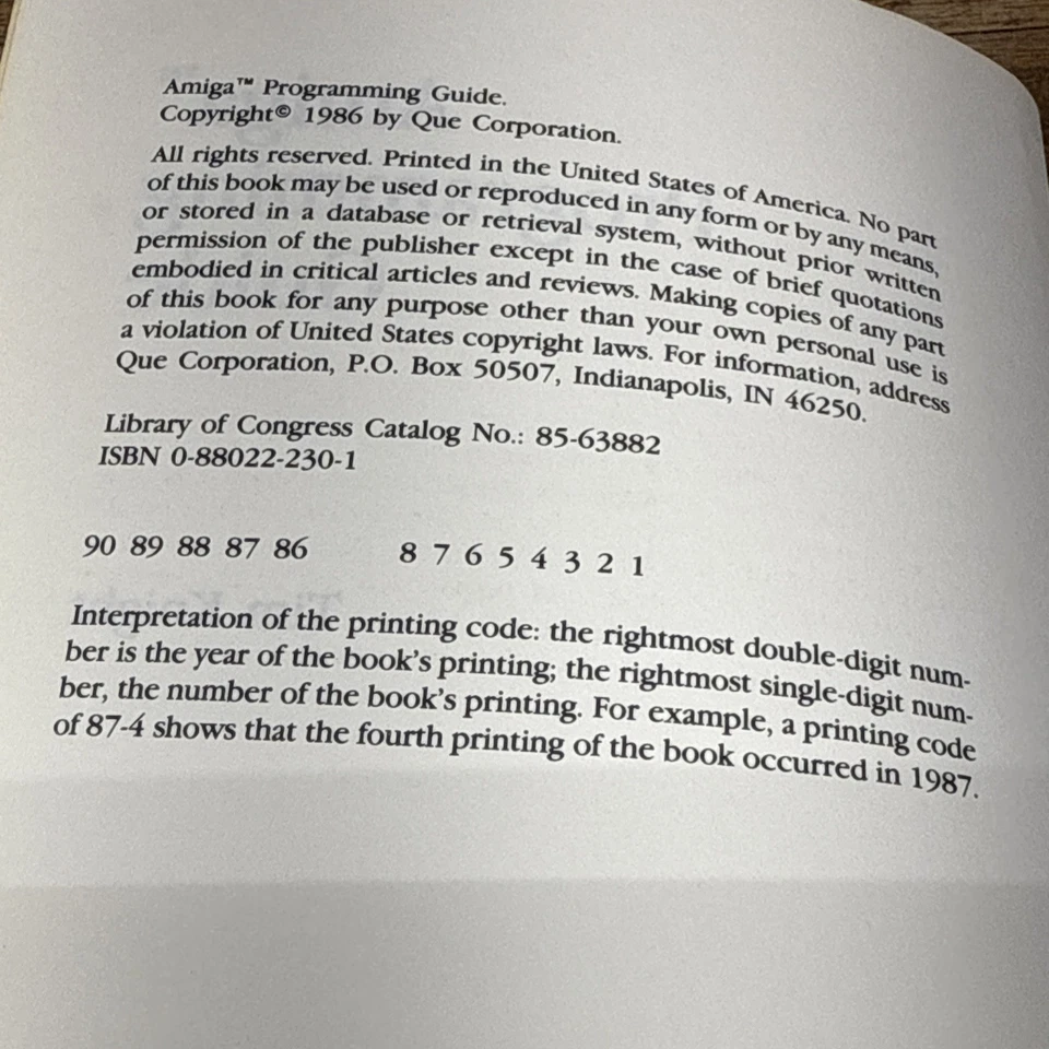 AMIGA Programming Guide QUE Timothy Orr Knight Paperback 1986 - Image 3 of 4