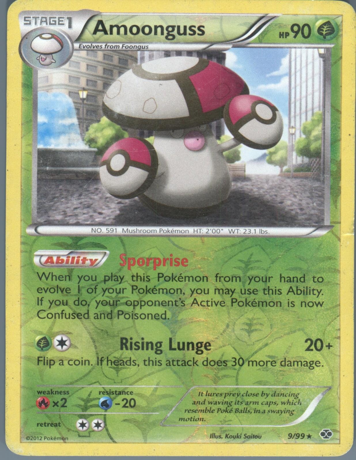 Amoonguss 9/99 Rare Next Destinies Pokemon Reverse Holo Moderately Played