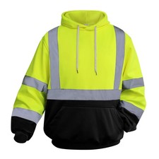 High Vis Hoodies for Men Safety Hoodies for Men Reflective with Black Bottom,...