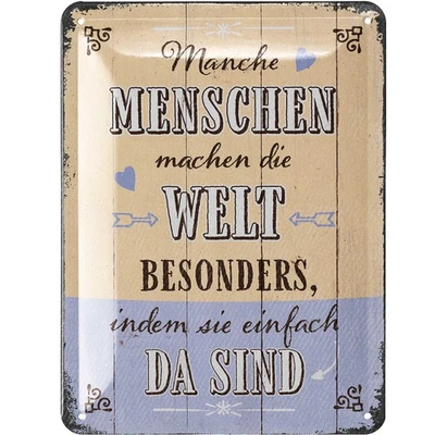 LANOLU Retro Blechschild, lustige Sprüche Schild Freundschaft, Shabby Chic Deko 15x20cm