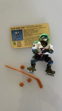 Vintage Teenage Mutant Ninja Turtles  Slap Shot Leo Hockey Player 1991 complete