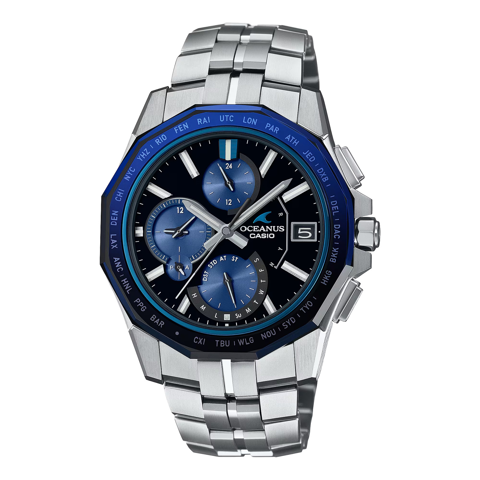 Casio OCWS6000-1A Oceanus Manta Faceted Bezel Sapphire