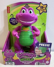 Barney s World Heart Hands Barney Figure Talking Music Lights NEW