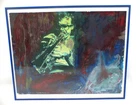 Photo Collage Acrylic CHET BAKER CHESNEY Mixed Media Portrait 2014 Sig.