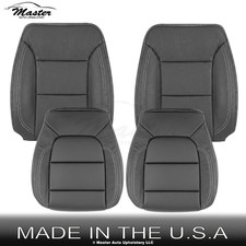 2019-2023 Fits Gmc Sierra Leatherette Front Replacement Seat Covers Jet Black 2019-2023 Fits Gmc Sierra Leatherette Front Replacement Seat Covers Jet Black