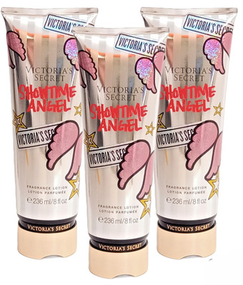 VICTORIA'S SECRET SHOW SHOWTIME ANGEL  FRAGRANCE LOTION 8 FLOZ  SEALED SET OF 3