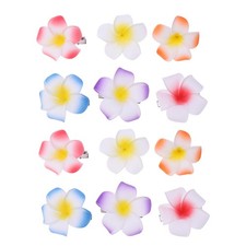 Assorted Color Hawaiian Plumeria Hair Clip Reusable Pe Foam Flower Hair Decor