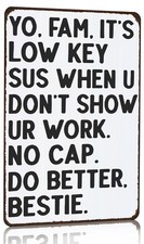 Students Teachers Gift Funny Math/English/Science/History Class It's Low Key ...