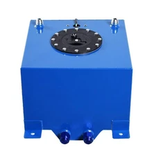5 Gallon Universal Aluminum Racing/Drift Fuel Cell Tank + Level Sender Blue