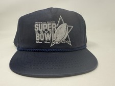Vintage Dallas Cowboys SnapBack Hat Back To Back Superbowl Champions Rope Blue