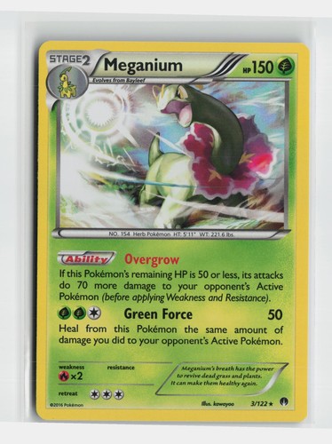 Meganium 3/122 Holo Rare BREAKpoint Pokemon Near Mint