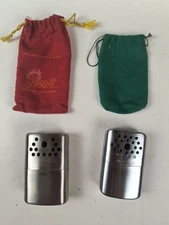2 Vintage Standard Size Hand Warmers 1 Jon-E & 1 unmarked with bags