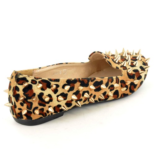 Nuevas zapatillas de pico / tachuela completa para mujeres en zapatillas de bomba mocasines aprovechan en Sz 3-8 - Imagen 17 de 28
