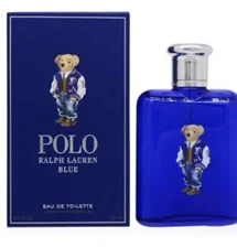 Polo Blue By Ralph Lauren EDT 4.2 oz /125 ml Spray For Men (BEAR EDITION SEALED)