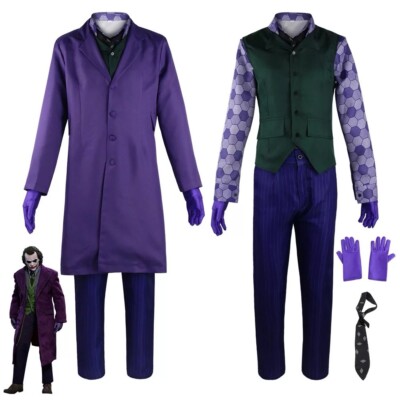 Joker Costume Men s Halloween Costume Dark Knight Suicide Squad Cosplay Purple