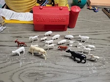 Gay Toys plastic barn and farm animals