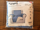 PureFit Reversible Blue-Ivory Chair Cover Water Resistant Quilted