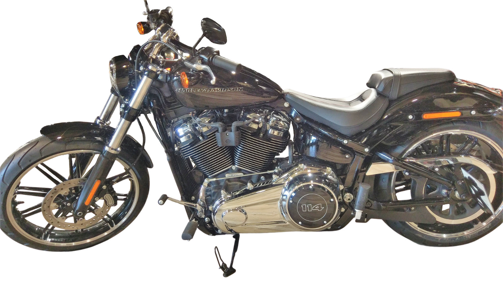 Support de plaque latéral Harley Breakout 114 en acier noir