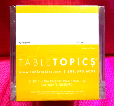 TABLE TOPICS ''FAMILY DINNER'' Questions To Start Great Conversations ~ NEW