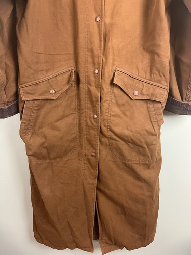 L.L. Giacca trench spolverino fienile foderato flanella azteca Bean donna Med BRN AQ41 - Foto 3 di 13