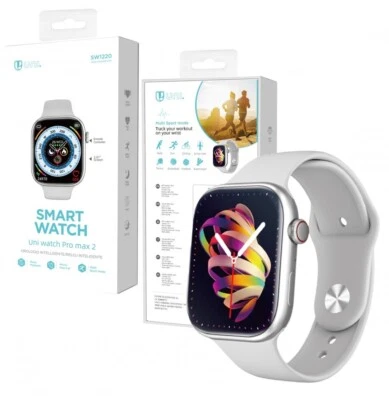 Uni smartwatch Pro Max 2 (come Apple Watch!) - SW1220 Bianco Silver 2.1"