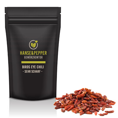 100g Birds Eye Chili Schoten ganz extrem scharf Chilli 1a Qualität - Pro Serie