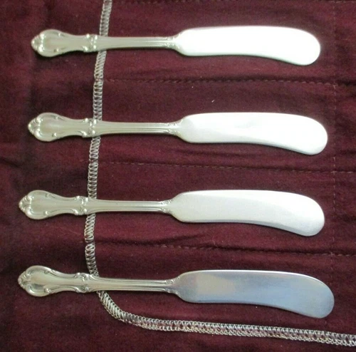 Sterling Silver International Joan of arc Cheese spreader set 4pc butter
