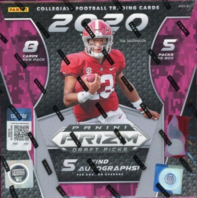2020 PANINI PRIZM DRAFT HOBBY SEALED FOOTBALL BOX 5 PACKS, 8 CARD PACK (READ)