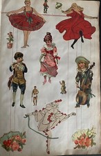 Glanzbilder Waffeln XIX. Jahrhunderte Seite D'Album Verschiedene + Tänzer