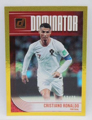 PANINI DONRUSS SOCCER 2018 19 CRISTANO RONALDO DOMINATOR GOLD PARALLEL 53/75