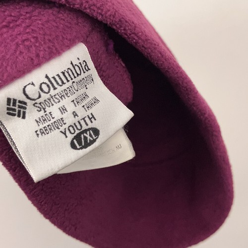 Retro Columbia Plum Purple Fleece Winter Ski Hat Youth L/XL - Picture 4 of 6