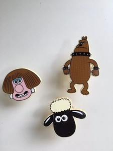 3x Vintage Wallace And Gromit Characters With Suckers Ebay