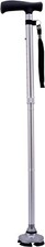 Best Stand up Cane With Light - Foldable - Adjustable - Silver