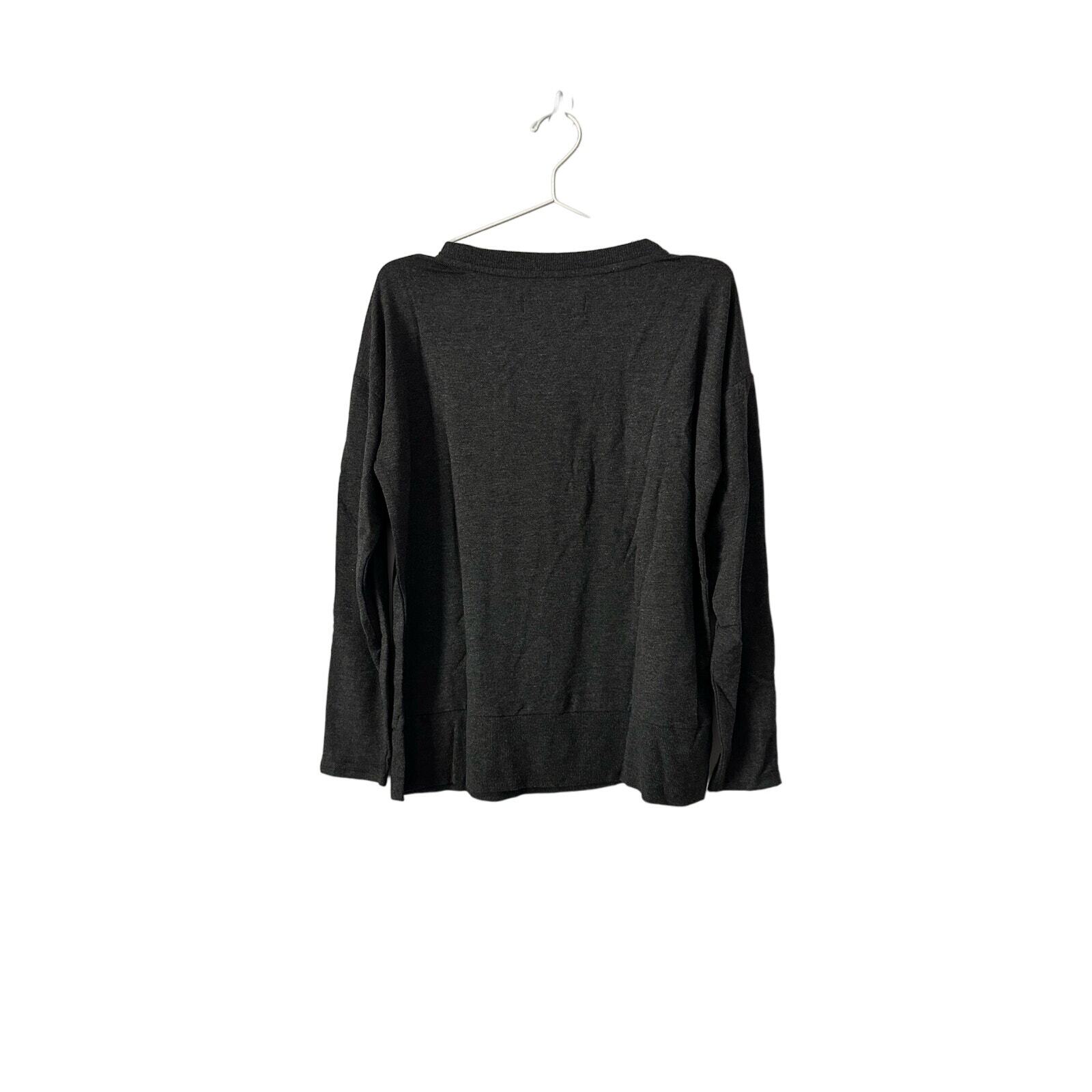 Workshop Republic Gray Button Sleeve Sweater size… - image 3