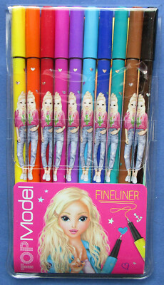 TOPModel Fineliner 10er Set 10 Farben Strichstärke 0,4 mm von Depesche Neu