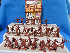 Marx Reissue WWII Russian infantry, 36 figures in 6 Poses, 54mm, Brown