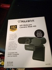 Aluratek HD 1080P USB Webcam w/Built-In Mic