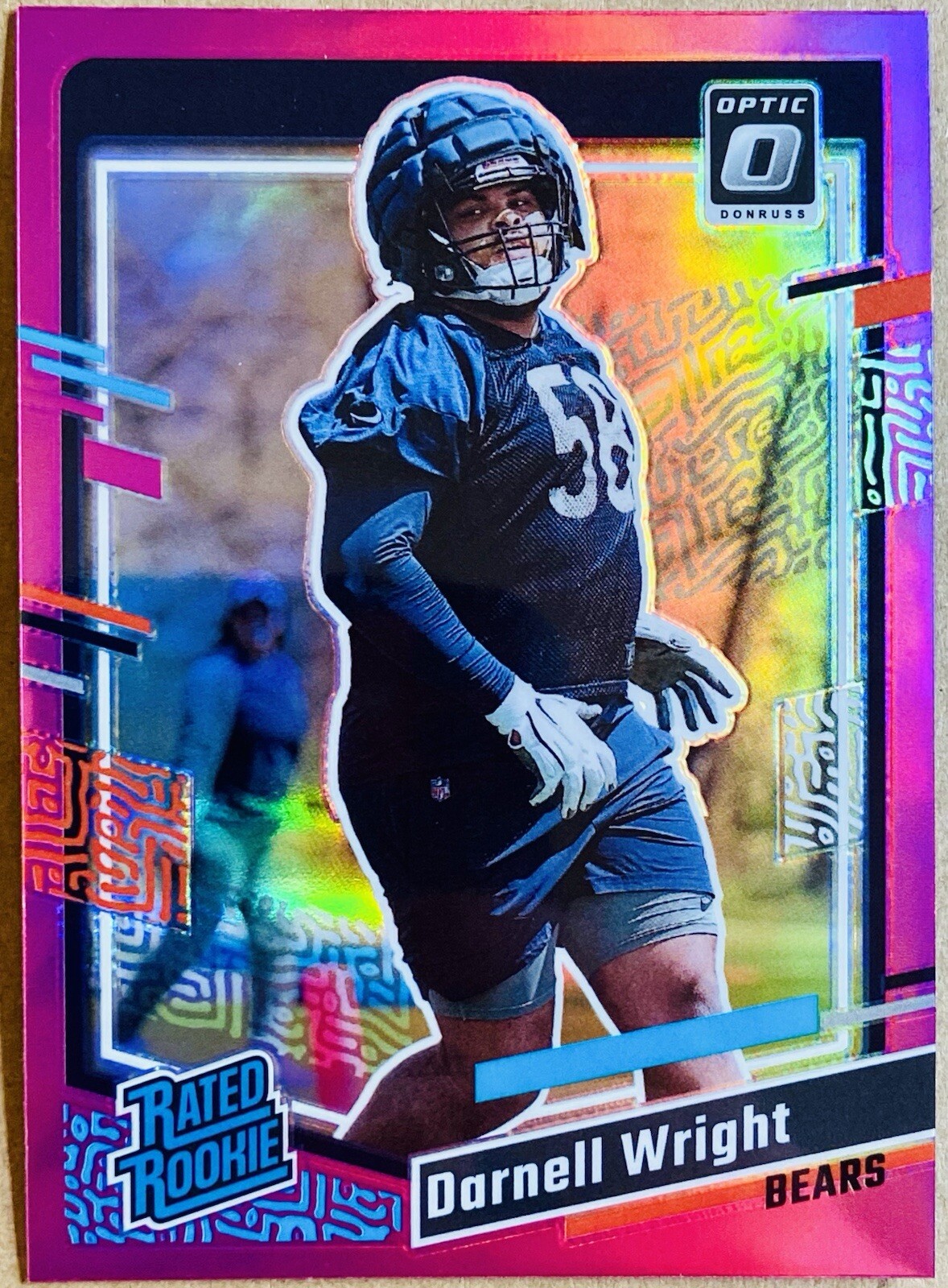 2023 DONRUSS OPTIC PREVIEW DARNELL WRIGHT ROOKIE PINK PRIZM RC #313 NM+ CHICAGO