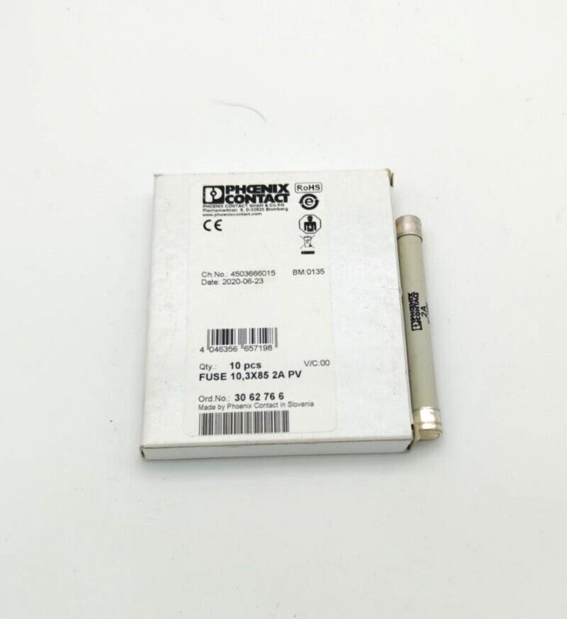 Phoenix Contact  FUSE Sicherung 10,3x38 2A PV bis 1000VDC 10 Stück 3062766  LK18