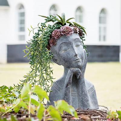 Succulents Face Planters Pots Head - Flower Pot Face Head Large