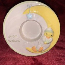 Baby Ceramic picture Frame Duck And Moon Sweet Dreams Frame 4 Diameter, 1 Wide