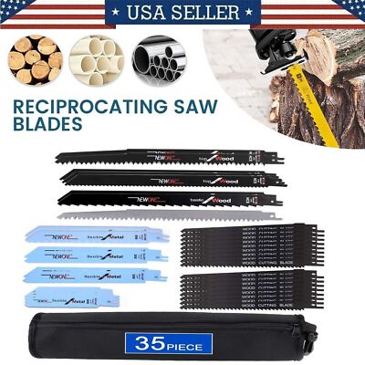 35 PCS Metal Reciprocating Saw Blade Set & Wood Pruning Reciprocating Saw
