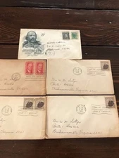 A group of Five First Day Issue Letters Stamps