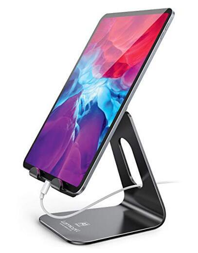 Multi-Angle Adjustable Black Tablet Stand Holder for Desk-image