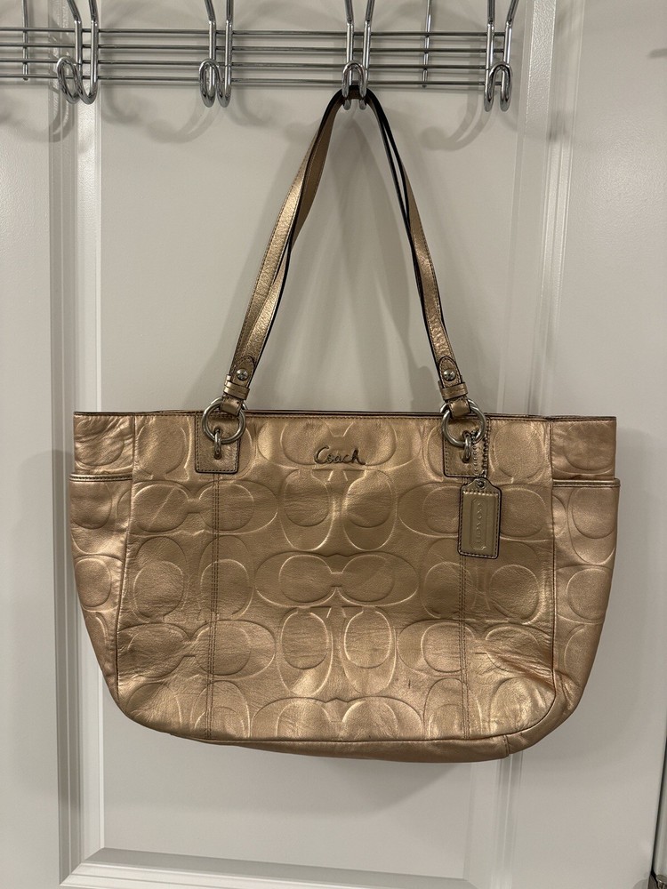 Champagne Gold Authentic Coach Purse