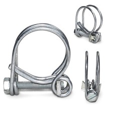 DOUBLE WIRE HOSE CLIPS POND PIPE SCREW TIGHT KOI FISH FITTING FILTER PUMP WATER